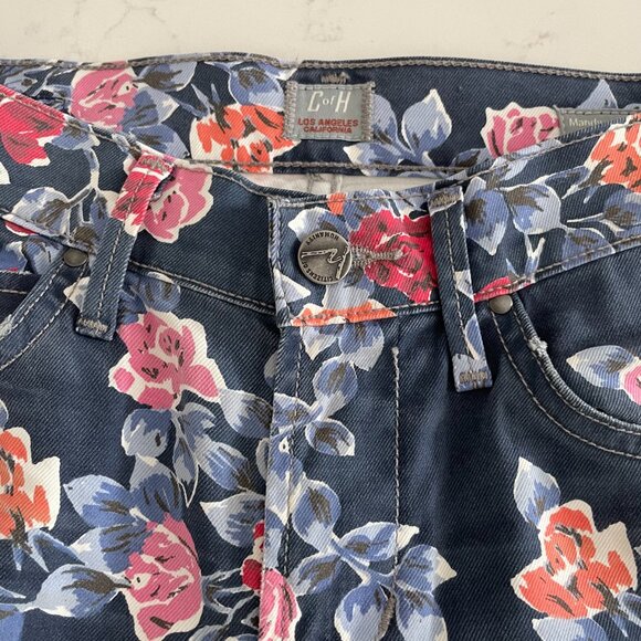 Aritzia Citizens of Humanity Mandy HiWaist Retro Slim RollUp Jeans Rose Navy 24 - Picture 4 of 16
